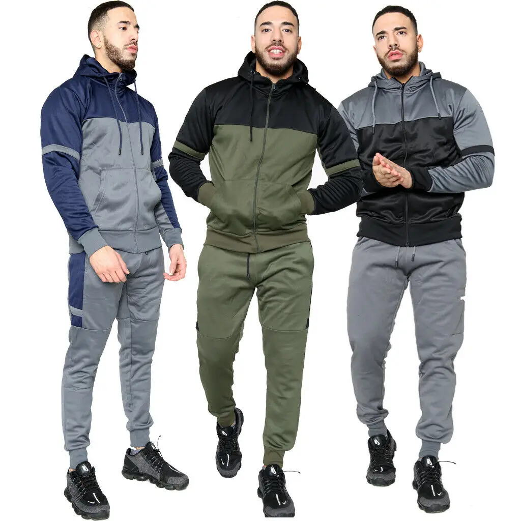 Polyester Fleece Winter Clothes Wholesale Jogging Suits Track Two Piece Set Sportswear Men Sweatshirts Tracksuits For Men