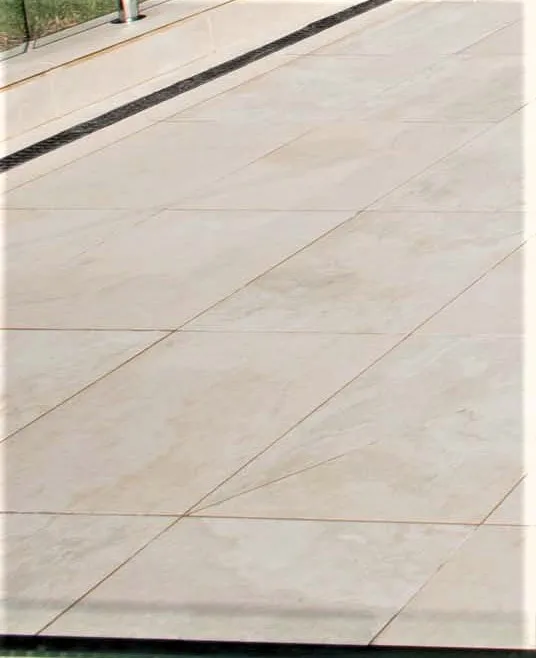 Stone Hot Sale Ivory Travertine Pool Coping 16'X16' Sandblasted Luxury Turkish Manufacturer Travertine Natural