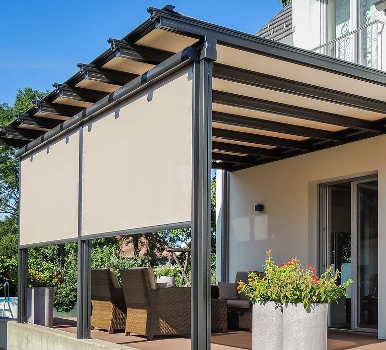 Электрический Bioclimatic алюминиевые крыши сад кровельные покрытия Патио выдвижной современный дизайн Пергола навес холст тент