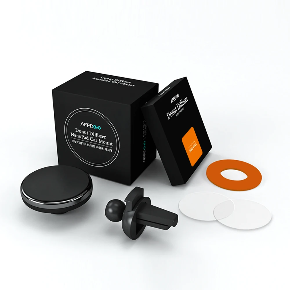 
AFFIXM No Magnet, No Sticky, Easy Clean Universal Air Vent Donut Diffuser NanoPad Car Phone Holder 