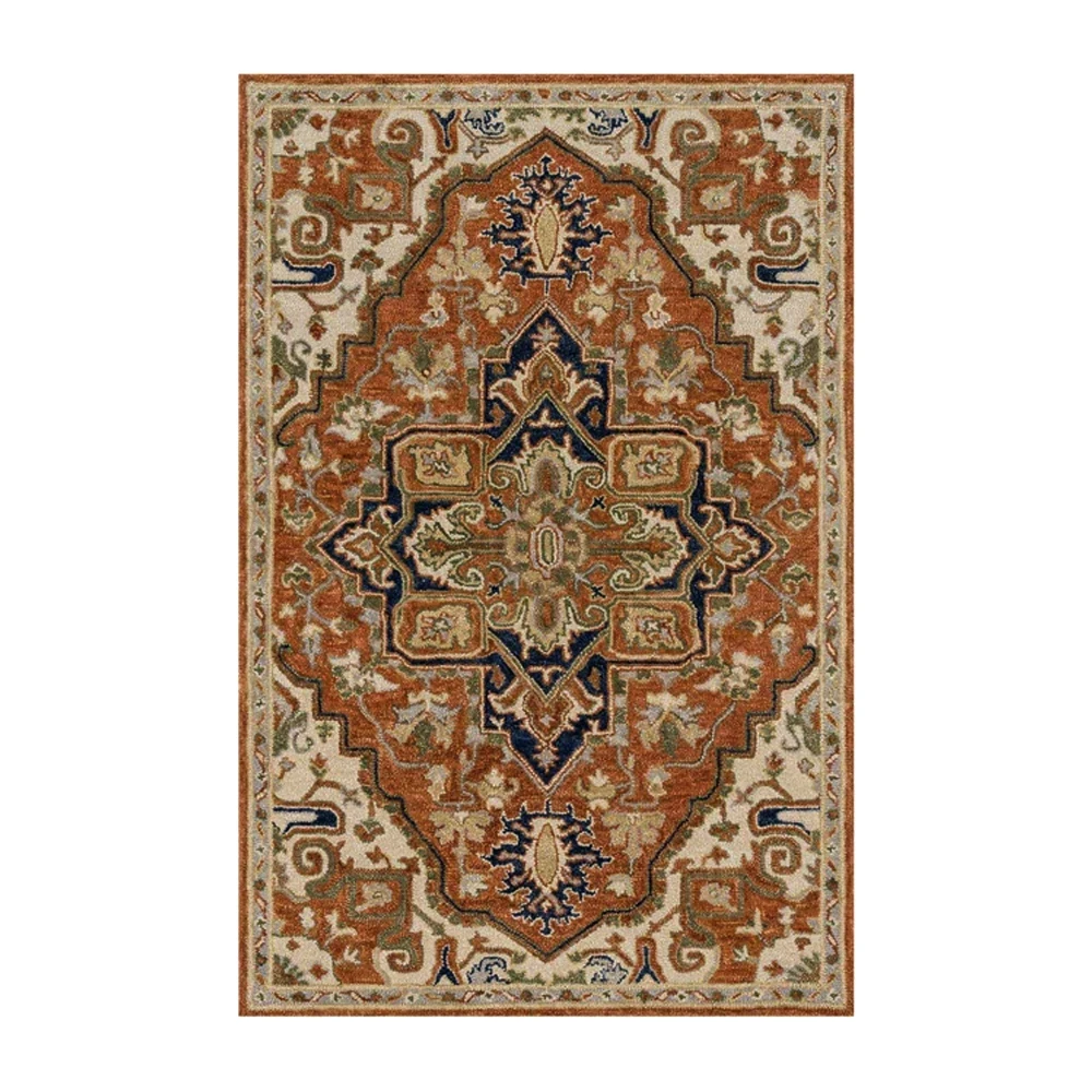 Fancy Design Hand Tufted UN-02 Rust / Stone Rug Custom Hand Crafted Rugs at Wholesale Price