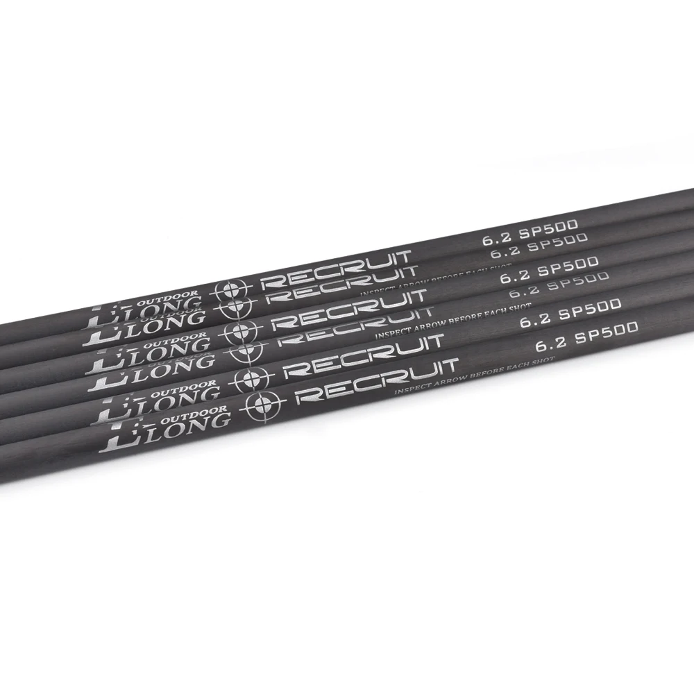 I.D.6.2mm 32 incn Roll Tube DIY Arrow Spine 500 Compound Bow Archery Pure Carbon Fiber Shaft