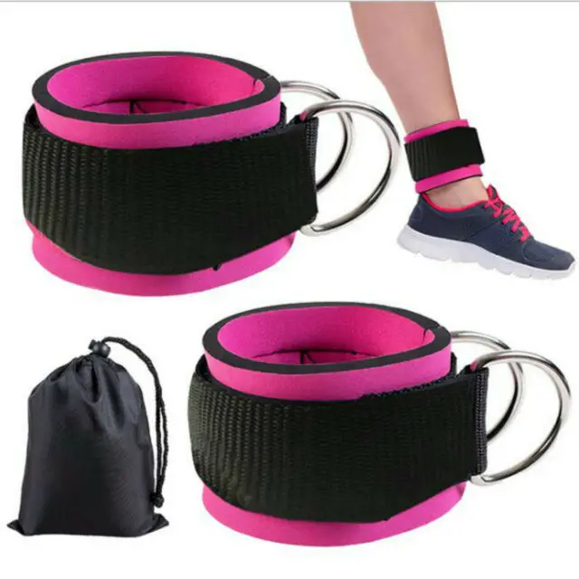 New arrival Fitness Neoprene Weight Lifting Ankle Strap Resistance bands D Ring Padded Ankle Straps by KHUMBRO SPORTS