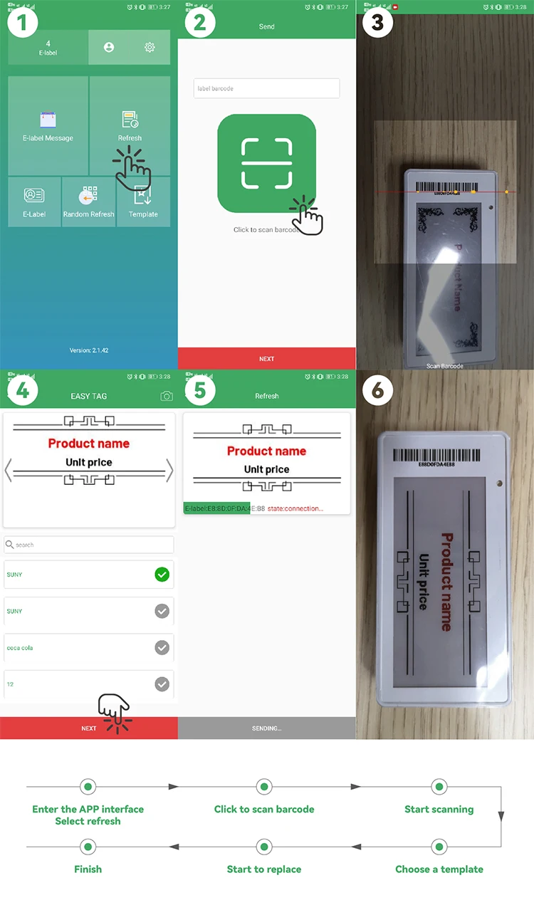 Supermarket Esl Label Esl E Ink  Price Display Shelves Price Tag Electronic Display