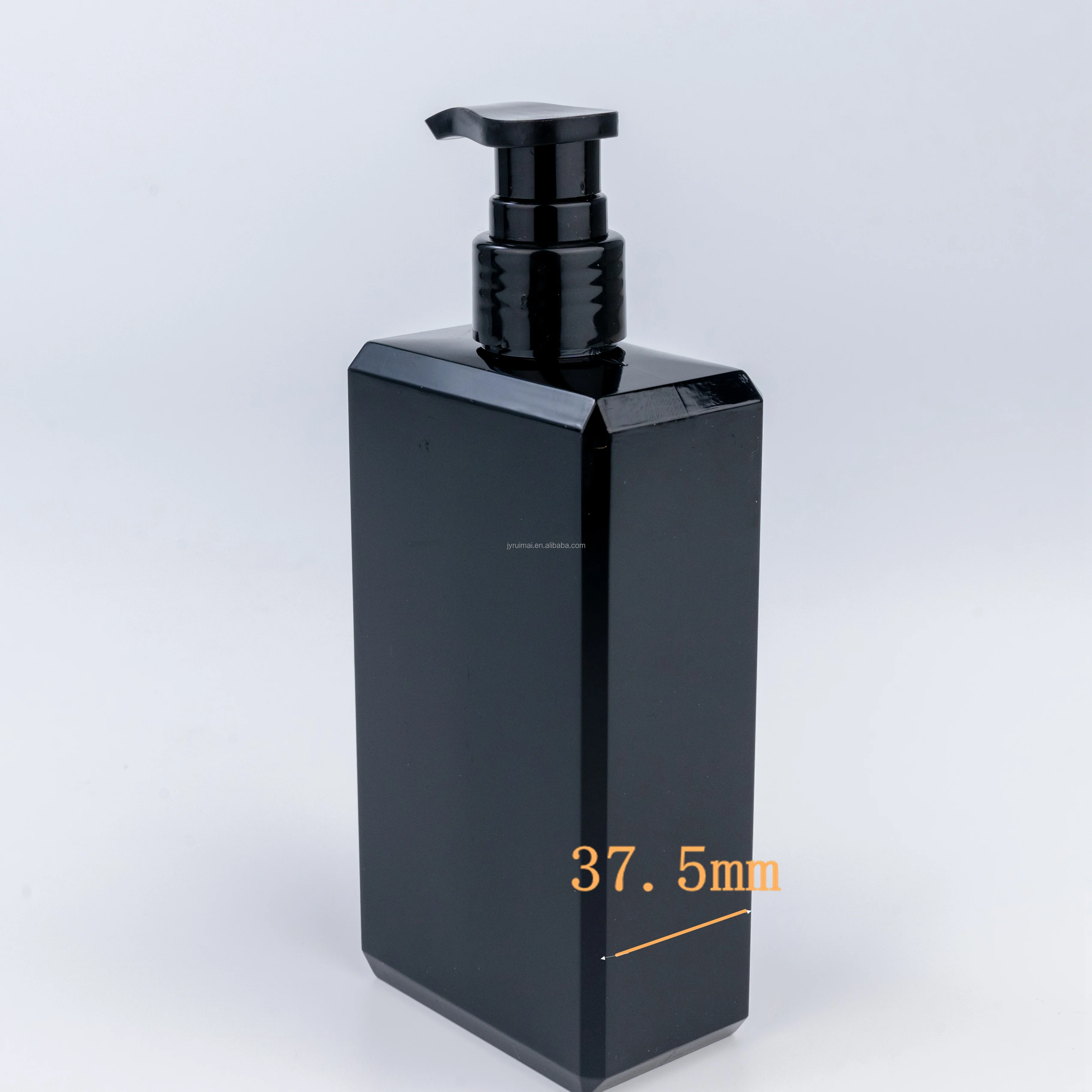 New Design 350ml 450ml Black PETG Plastic Opaque Bottle Empty Refillable Screw Lotion Pump Lotion Bottle