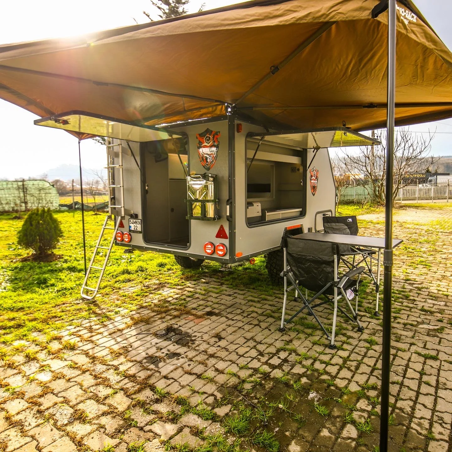 Mokan Неизведанный EcoCamper мини-Караван внедорожный Кемпер Трейлер с открытой кухней 4x4 грузовик туристический трейлер сделано в Турции
