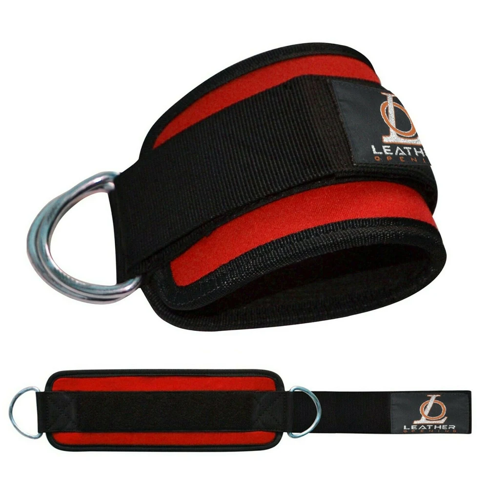 Sport Adjustable Ankle Weights Fitness Ankle Double D-Ring Strap for Weightlifting Leg Gym Workout