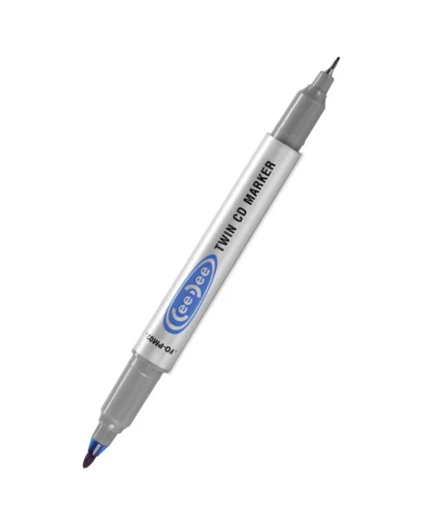 0.4mm 6 Colors Convenient Modern Dual-side Design CD Fine Metal Sleeve Tip Round Toe FO-PM07 Permanent Marker