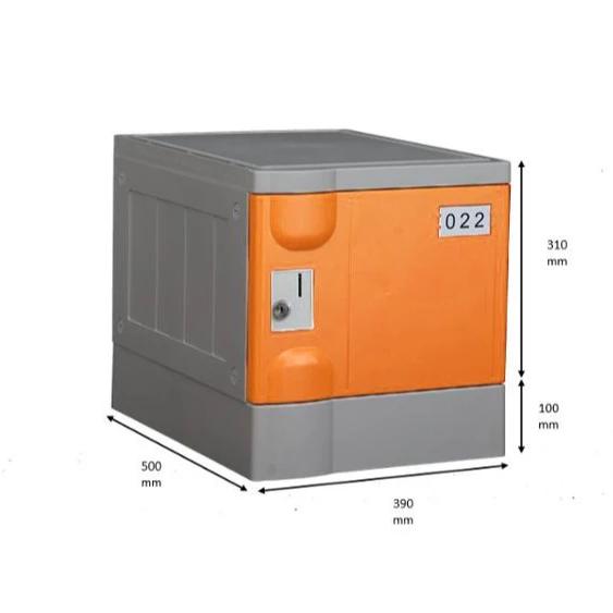 
Cheap Waterproof Coin Lock Orange Locker 