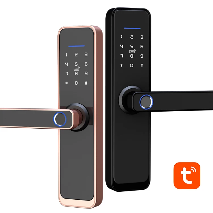 TTlock Tuya Wifi Intelligent Waterproof Password Code Card Key Smart Door Lock For Hotel Apartment Airbnb