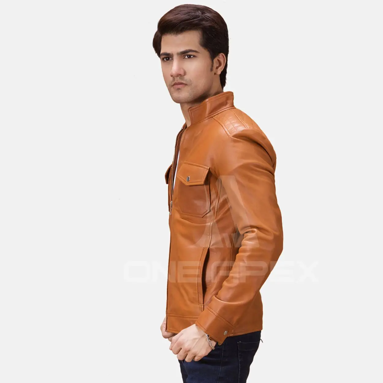 2021 Wholesale Men Casual Jacket Plus Size Coat Big/Tall Size Original  Leather Jacket Coat For Men by One Apex