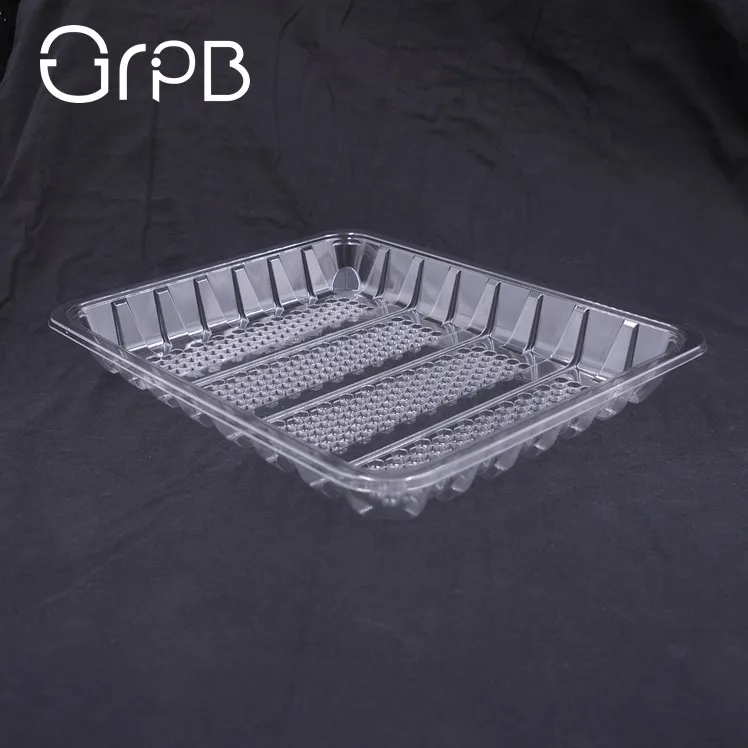 PET disposable liquid lock packaging plastic meat trays