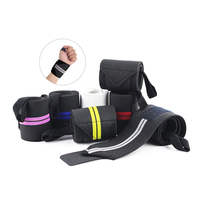 
latest Fashion wrist custom print wrist wraps weight lifting wrist straps gloves pairs Fitness Bands 