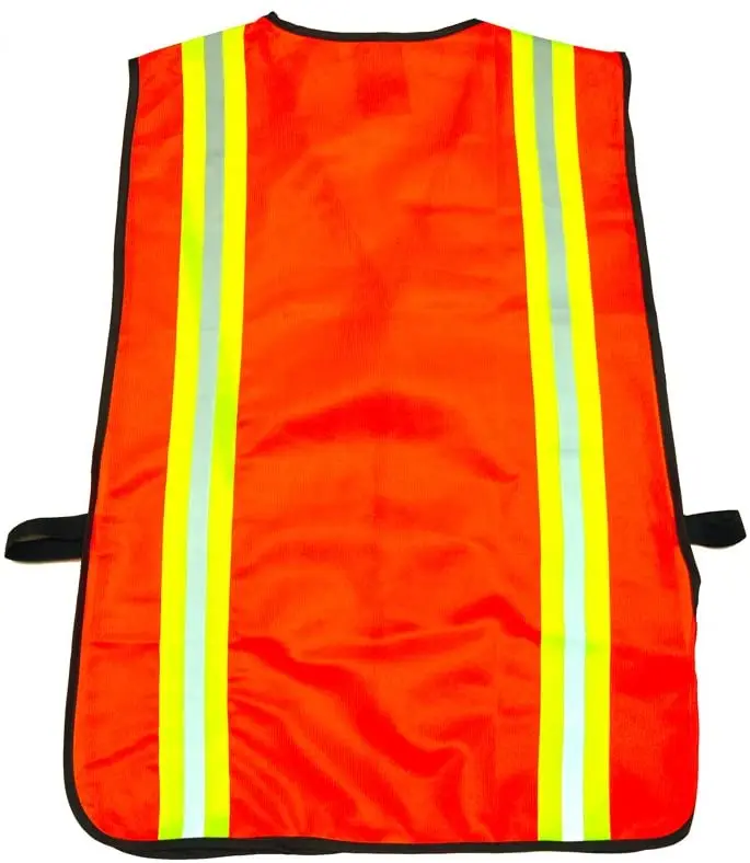 G & F Products 41113 Industrial Safety Vest with Reflective Stripes, Neon Orange