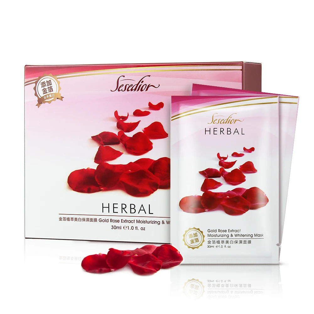 
 Японская Золотая фольга, розовое масло, экстракт календулы, маска для лица для выцветания, покраснения-Sesedior  