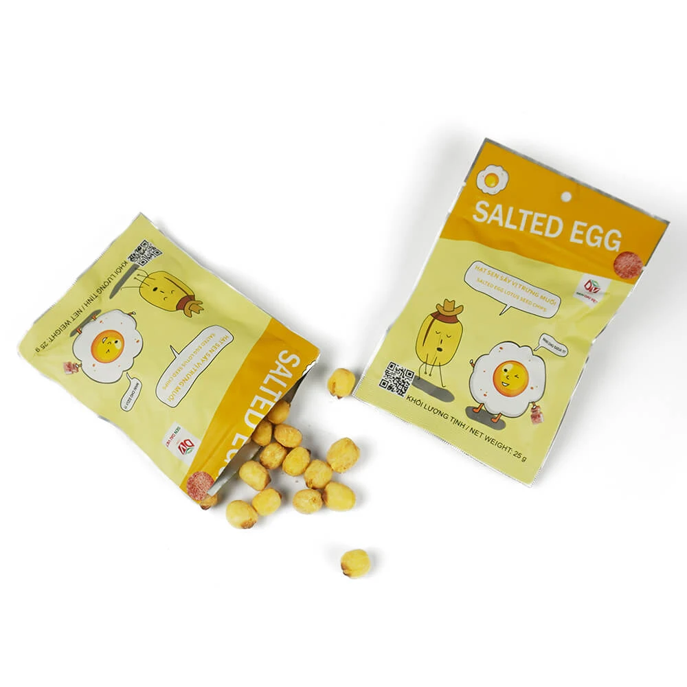 Снэки со вкусом соленых яиц семена лотоса из Вьетнама вес нетто 25 граммов сертификат HACCP ISO