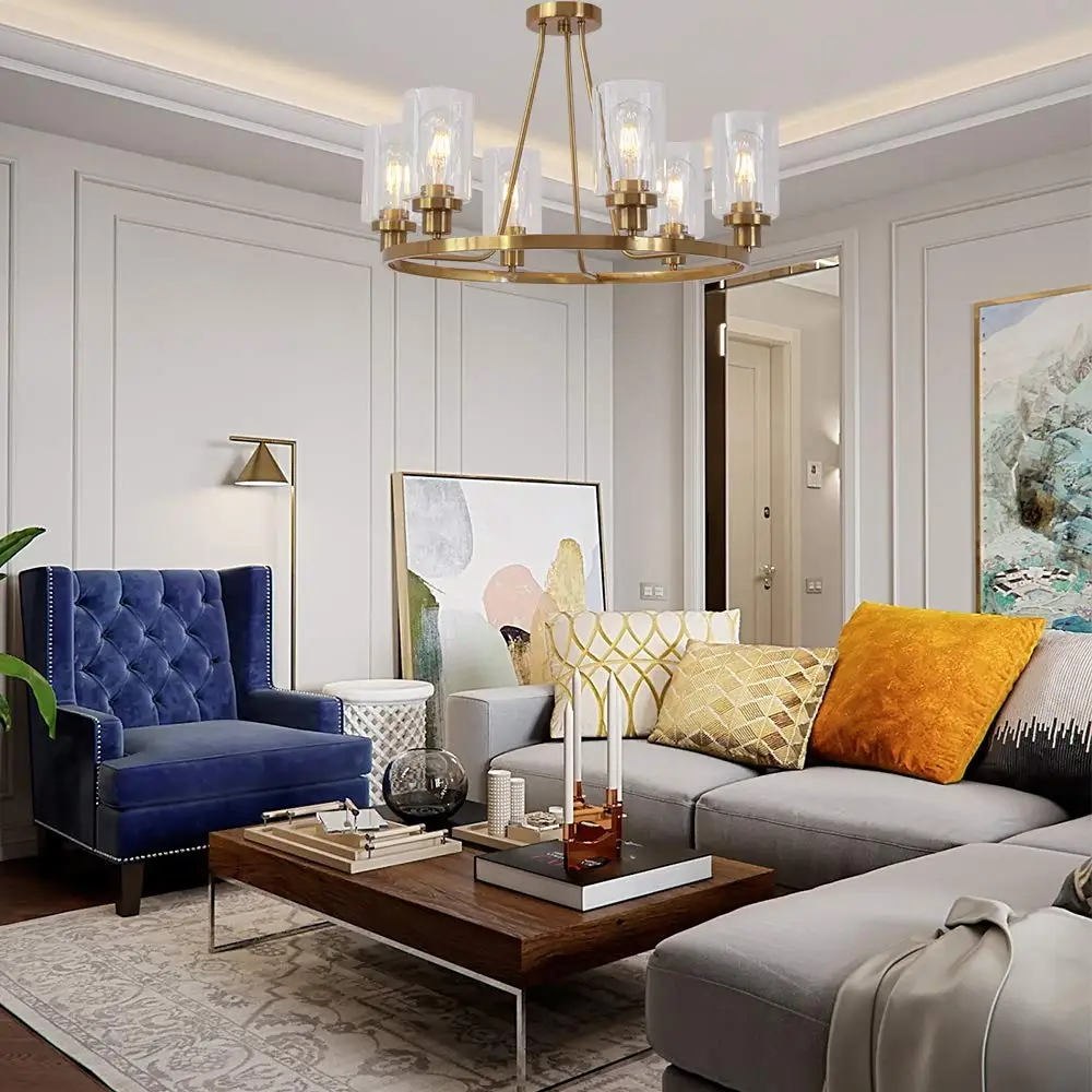 iron antique reproduction chandeliers lamp with 6 lights