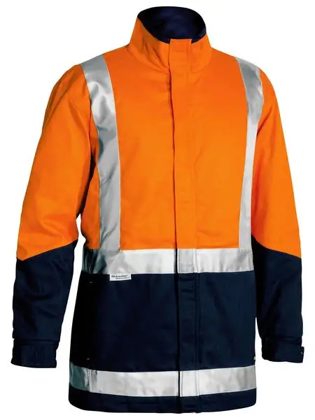 Water Resistant Hood High Reflective Tape Windbreaker Safety Jacket