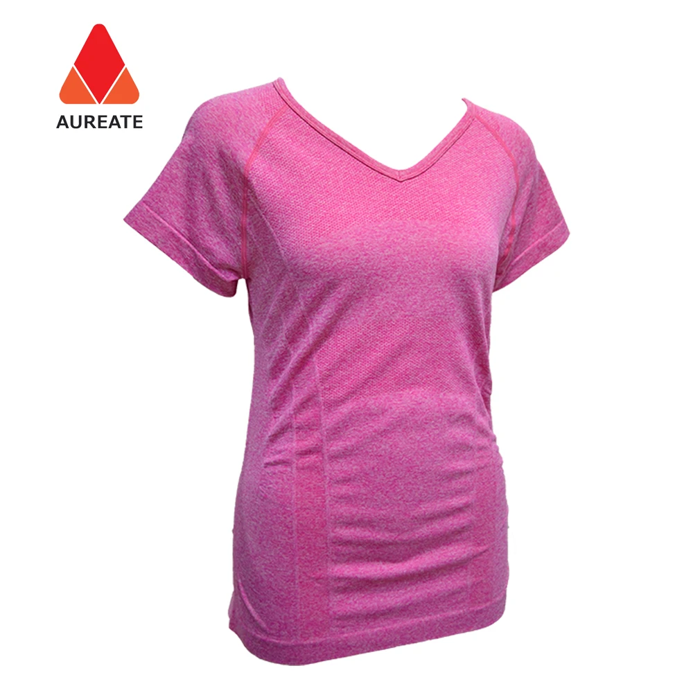 
Fitness Workout Seamless Unisex Wear Sports Tshirt Printing Custom T Shirt 