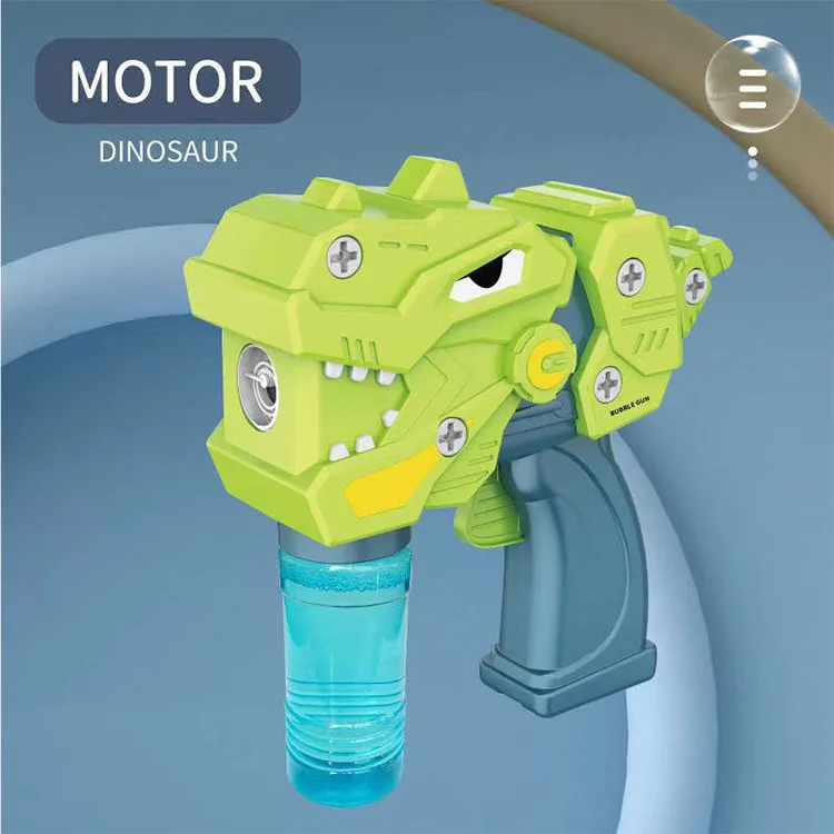 New Design DIY Assembly Dinosaur Pistola De Burbuja Bubble Gun Toys For Kids