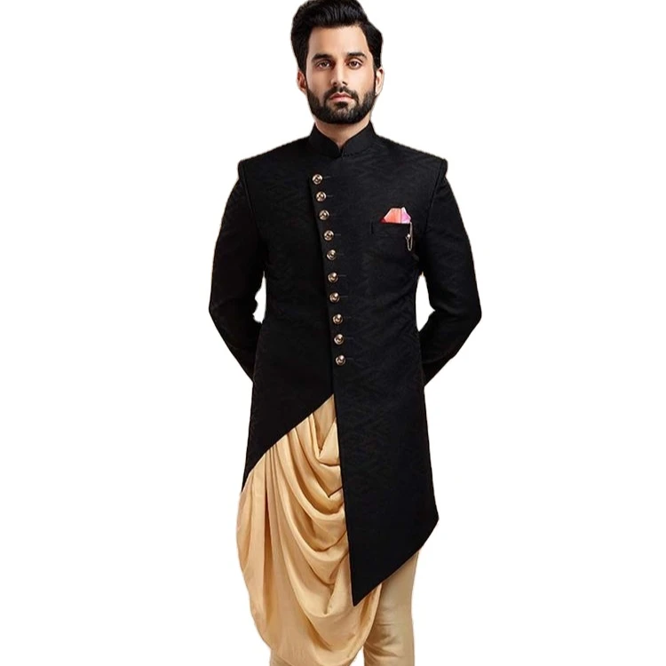 Indian WEDDING ATTIRE KURTA CHURIDAR SUIT Pure FABRIC HANDWORK BLAZER Sherwani for MEN DRESS Bollywood Fashion WHOLESALE