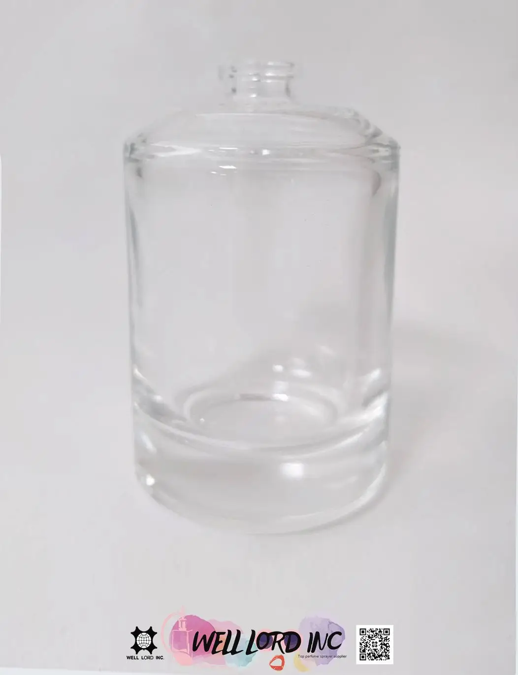 High end brand perfume empty glass bottle 50ml/100ml thick bottom glass FEA15 crimp neck custom logo printing perfume bottle