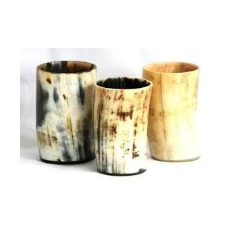 African Style Viking Glasses Travelling Hiking Unique Mountain Handless Mugs Reusable Water Beer Drinking Horn Glass Salt Lamp