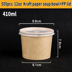 Custom Logo 12oz Durable Kraft Paper Bowl Cup Factory Direct Cheap Cup Hot and Cold Food noodle pasta take away food container