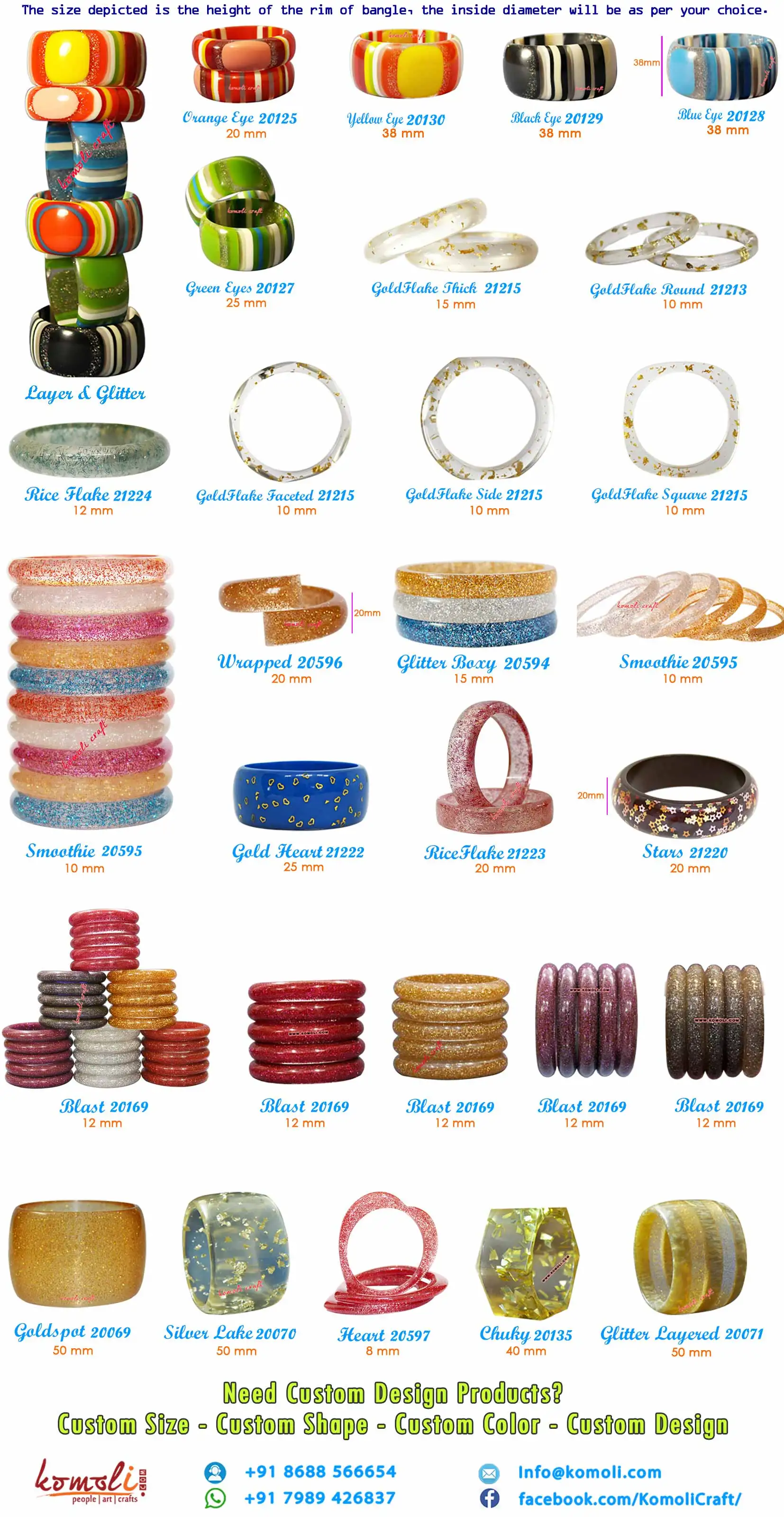 Resin Bangle Glitter Cat 1