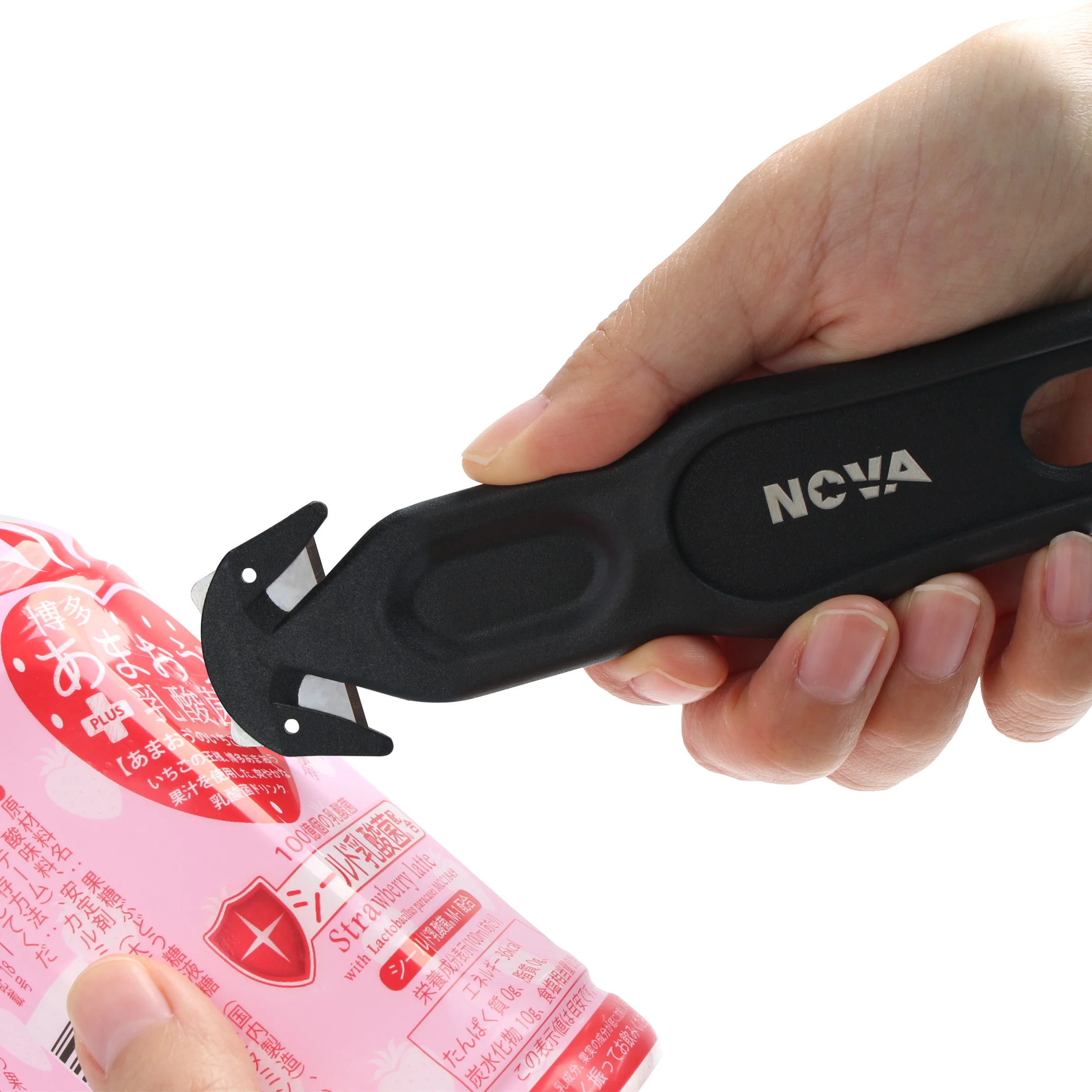 Metal detectable steel blade safety banding twine cutter film cutter knife for water bottle labels