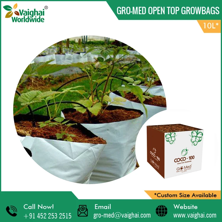 Eco Friendly Hot Sell Coco Peat Open Top Grow Bags for Plants