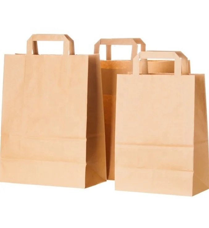 Quality Carrier Paper Bag With Flat Handle