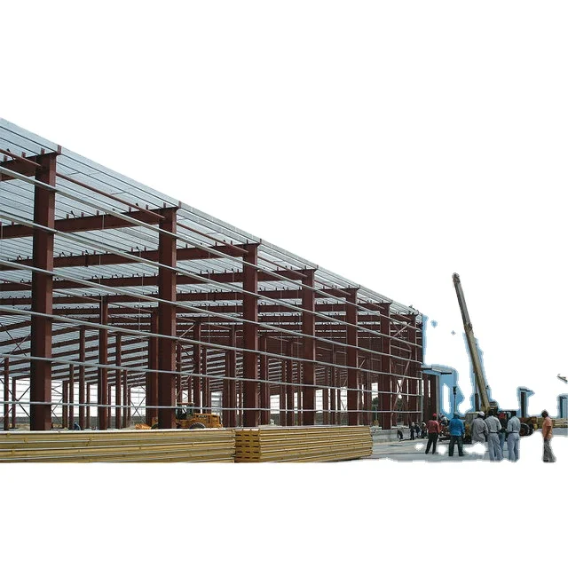 Large span structural steel fabrication building for warehouse