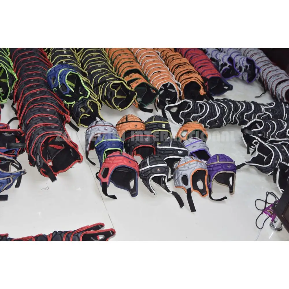 
Pakistan Factory Made Rugby Helmet Waterproof EVA Football Headgear Helmet Men Soft Shell Cheap Price Helmets 