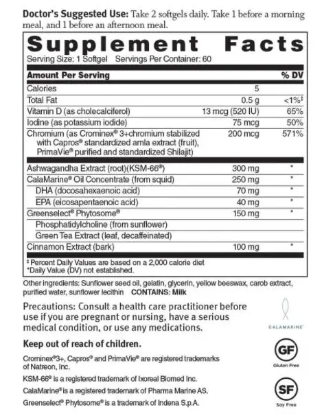 Dr Sinatras Omega 3 Slim MAX--Heart Healthy Weight Loss, Helps Shed Pounds,  Reduce Stress-Induced Cravings 30-Day Supply