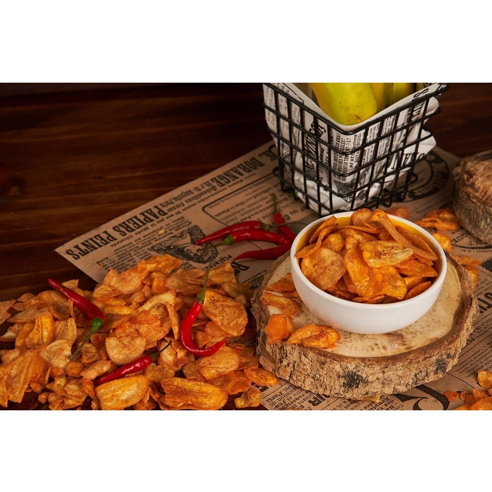 
Wholesale Healthy snacks Spicy Banana Chip Hot Chilies Flavor with Shelf Life 13 months and Weight 65g from Thailand 