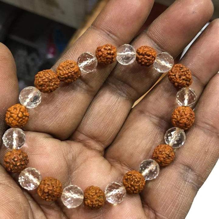Latest New product of 2021 crystal diamond rudraksha bracelet