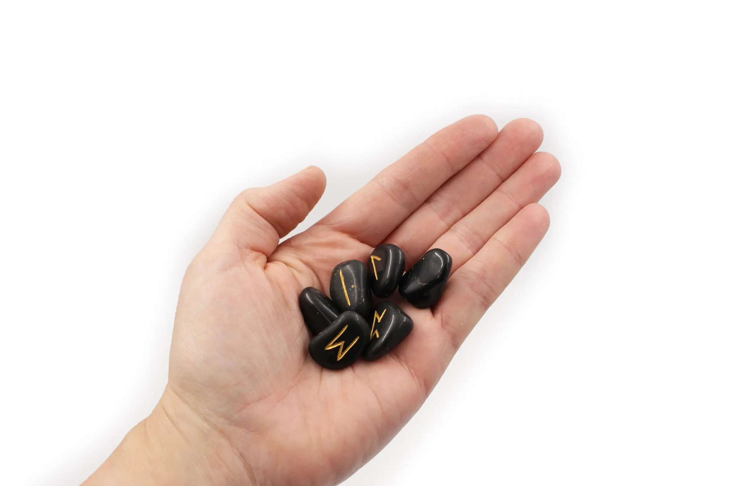 BEAUTIFUL BLACK OBSIDIAN RUNE SET / NATURAL POLISHED BLACK OBSIDIAN RUNES STONE SET / BLACK AGATE RUNES SET