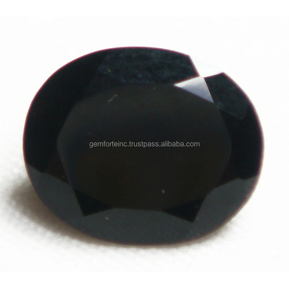 Loose Black Onyx Gemstone Customize Octogen Oval Round Shape Faceted Checker Cut Loose Gemstones Top Quality Natural Black Onyx