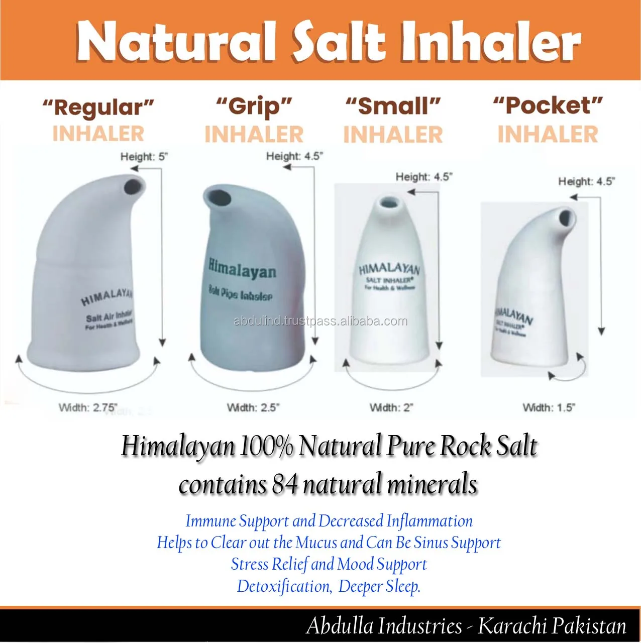4 стиля, ингалятор соли-Гималайский натуральный ингалятор соли органический