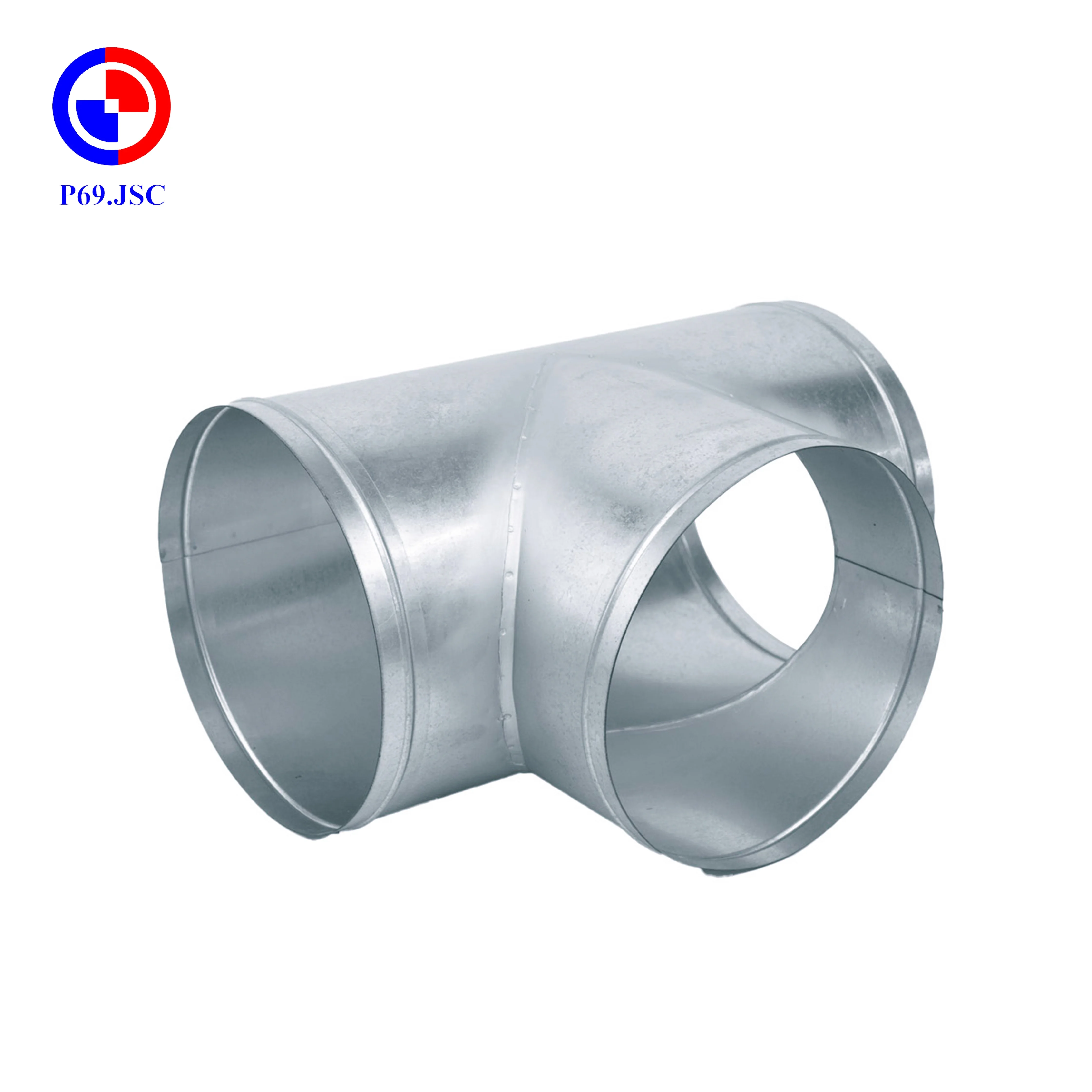 Горячая Распродажа обеспечить свежий воздух Высокое качество OEM система вентиляции оцинкованная сталь T-PART круглых воздуховодных офисные гибкий воздуховод P69