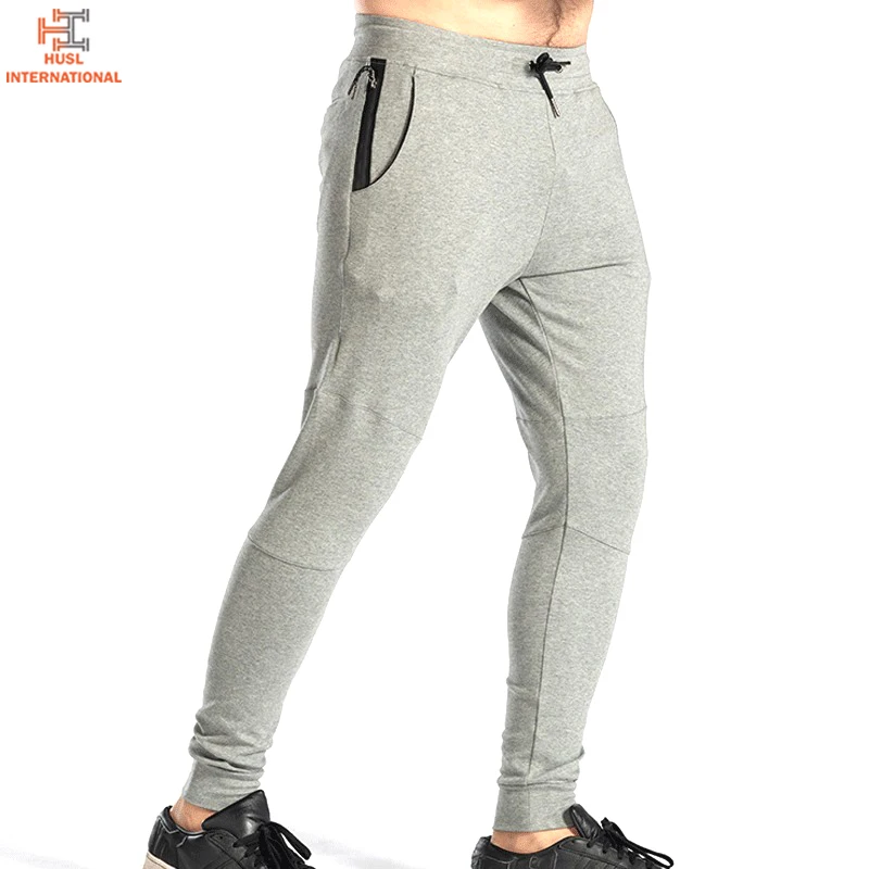 New Solid Color Men Casual Slim Fit Sports Solid Male Gym Cotton Skinny Joggers Sweat Pants