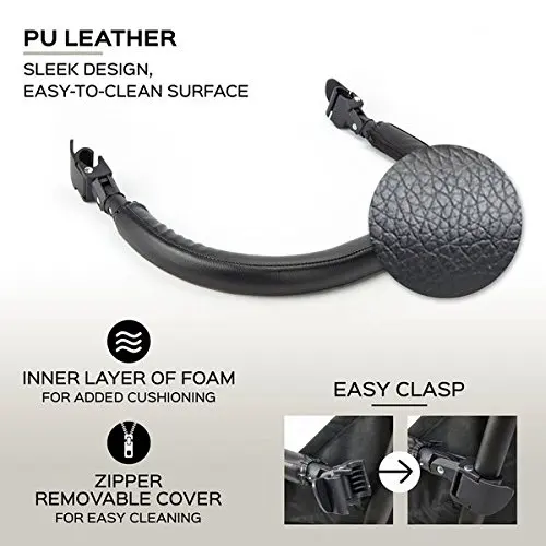 instock Bar Armrest Handle Crossbar for Babyzen YOYO  YOYA VOVO  Baby Stroller Oxford Cloth And PU leather eva
