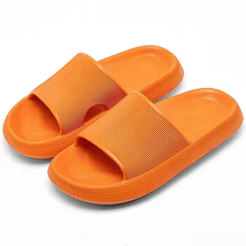 Pillow slide slippers anti slip quick drying open toe super soft thick soled sandals super soft Unisex home EVA slippers