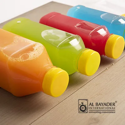Al Bayader disposable plastic juice bottle with screw cap