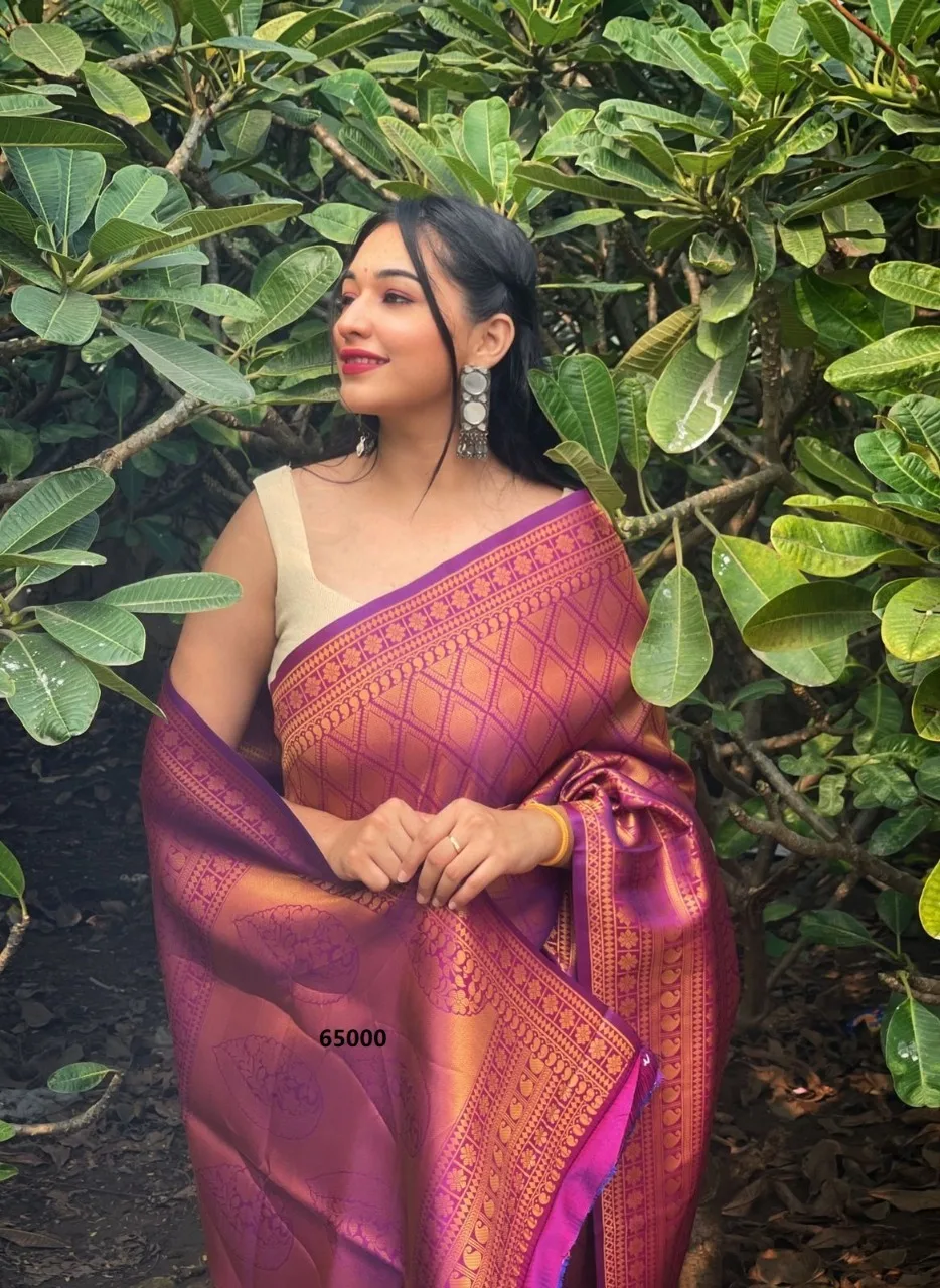 Banarasi silk jacquard saree with blouse women wear ladies party festival soft cotton silk sarees buy wholesale low price 2023