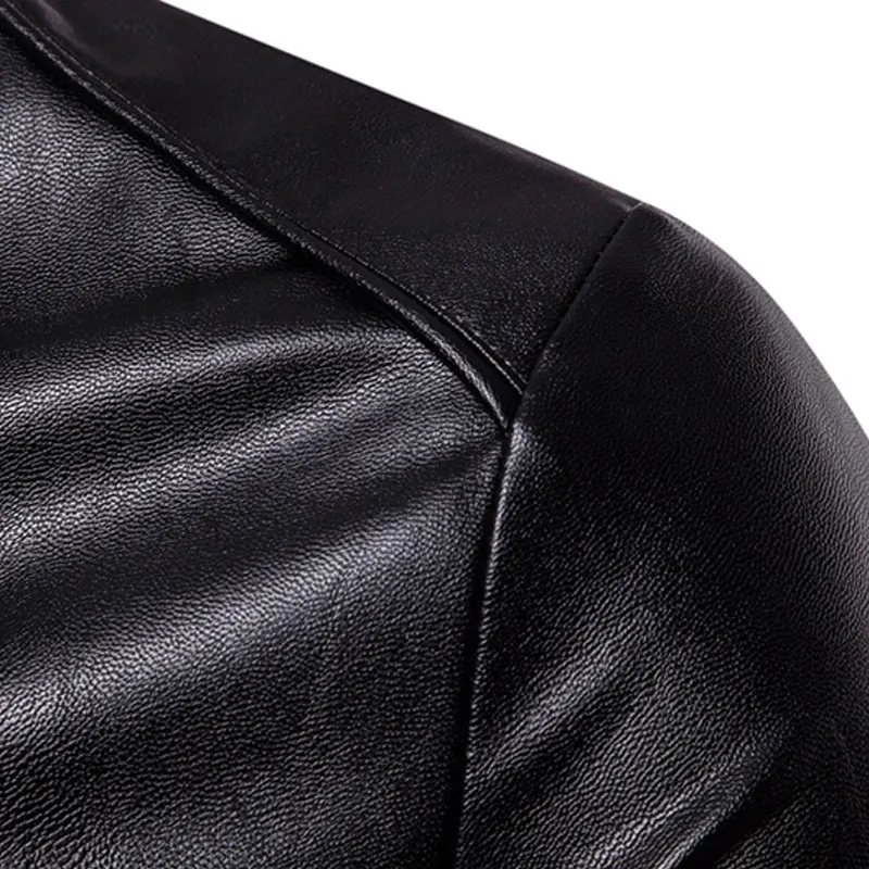 Мужская кожаная куртка на молнии черная в Пакистане зиму и осень 2021