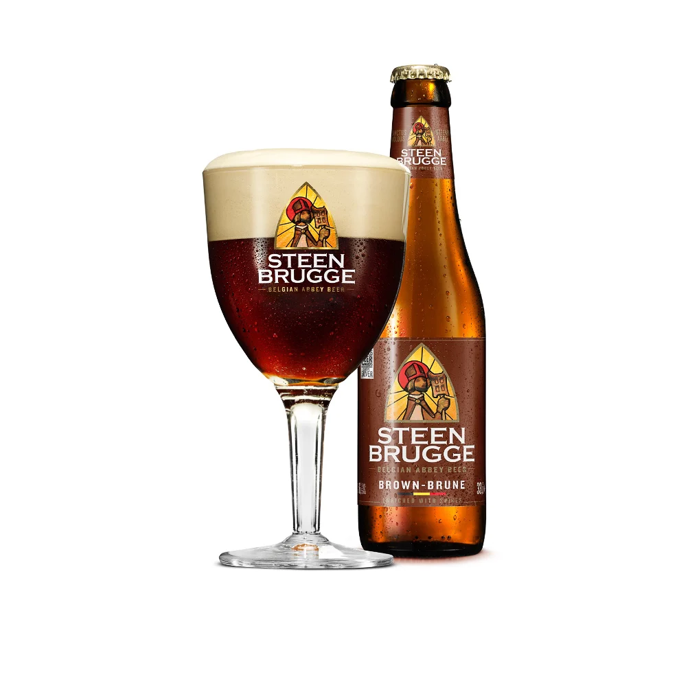 Steenbrugge коричневый пиво Бельгия пивной ящик Dubbel 24x33cl