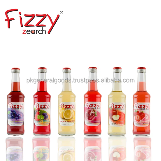
Pomegranate Drink Juice Sparkling Glass bottle 275ml Fizzy Brand 