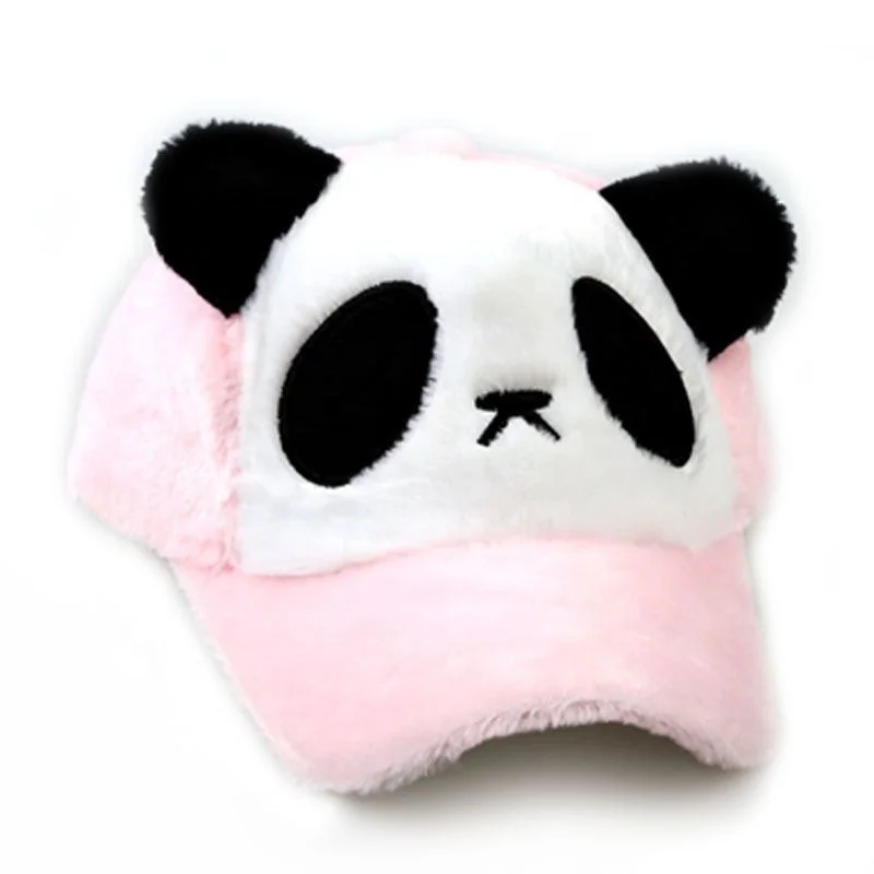 Factory direct sales plush panda parent-child cap cute animal cartoon baseball cap wholesale warm autumn and winter cap